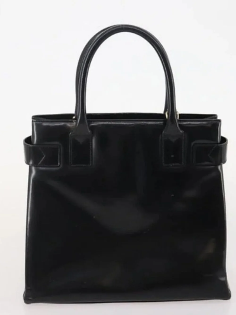GUCCI GG Canvas Shoulder Bag Leather 3 Set Black Beige Auth bs34147